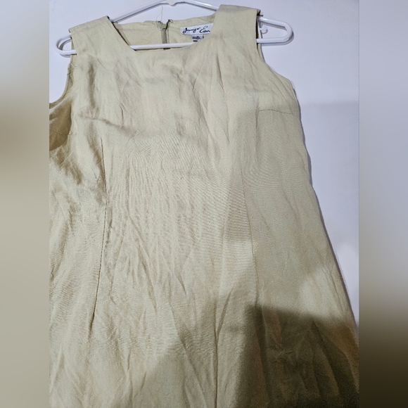jennifer eden sleeveless butter yellow linen fully lined size 12 - Picture 1 of 4